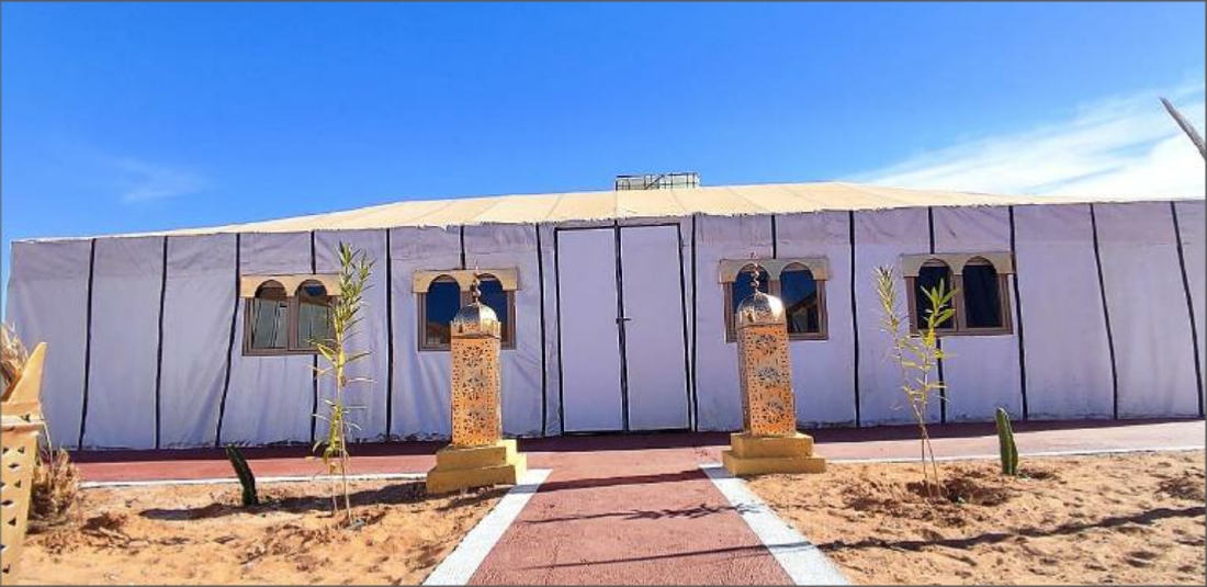 RESTAURANT IN TAFOUYTE LUXURY CAMP IN MERZOUGA DESERT