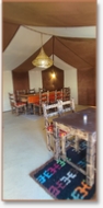 RESTAURANT IN TAFOUYTE LUXURY CAMP IN MERZOUGA DESERT