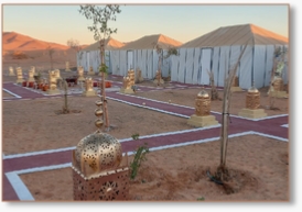 RESTAURANT IN TAFOUYTE LUXURY CAMP IN MERZOUGA DESERT